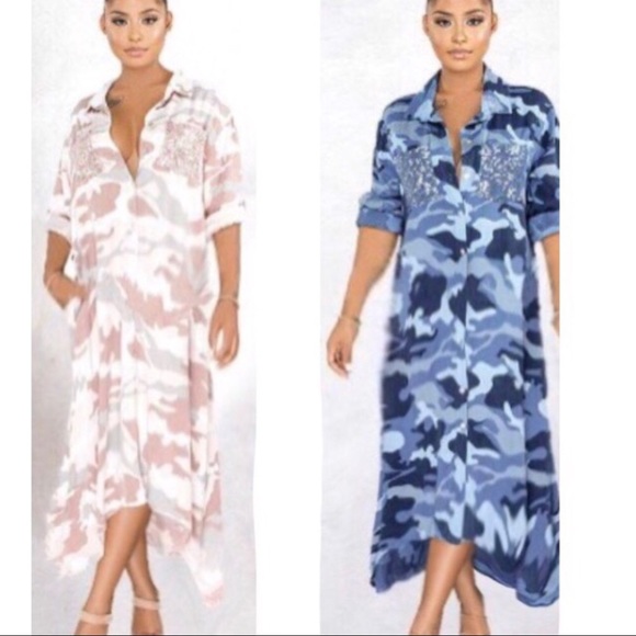 🆕 BRAND NEW!! XXL PINK, GREY & WHITE CAMO DRESS!! - Picture 3 of 8